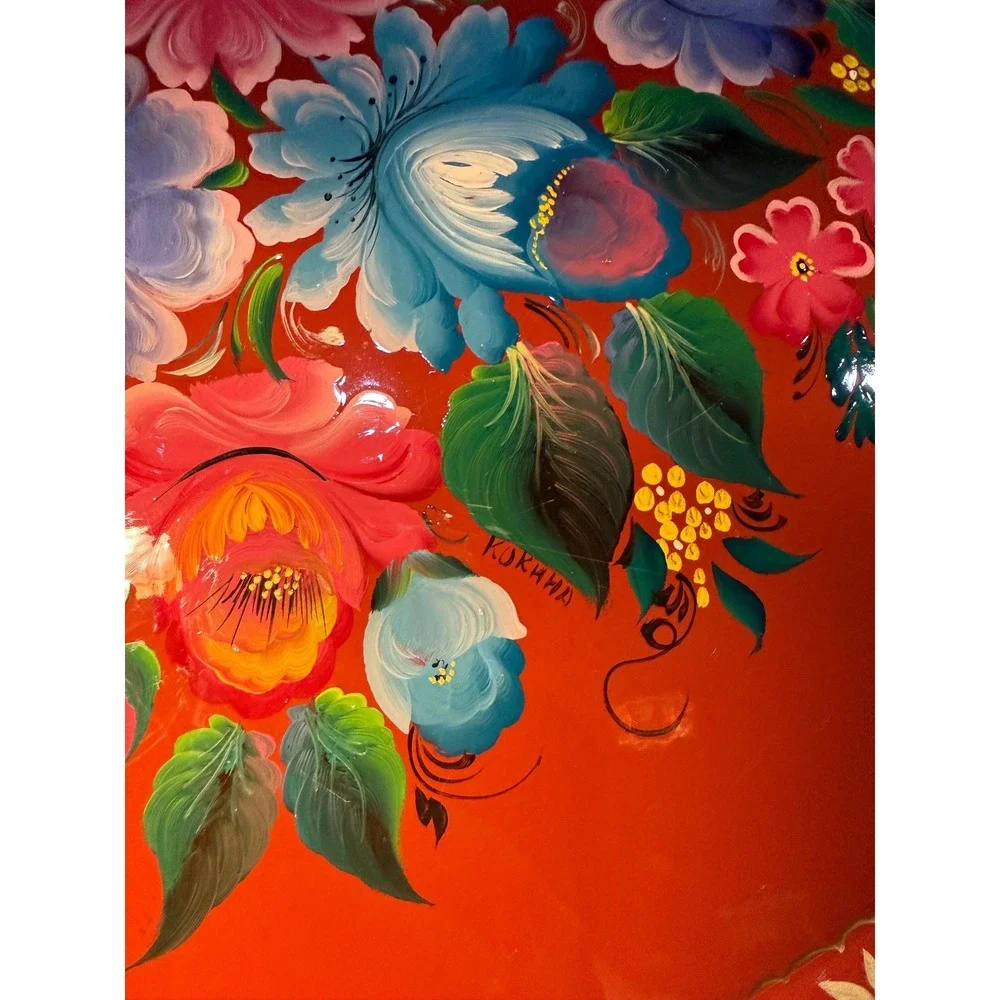 Toleware Zhostovo hand painted